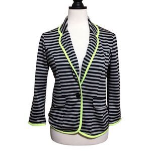 Olsenboye Black Gray Striped Blazer M